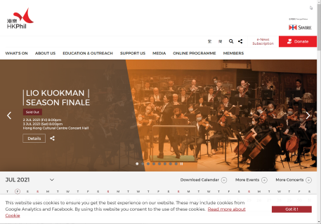 Hong Kong Philharmonic website
